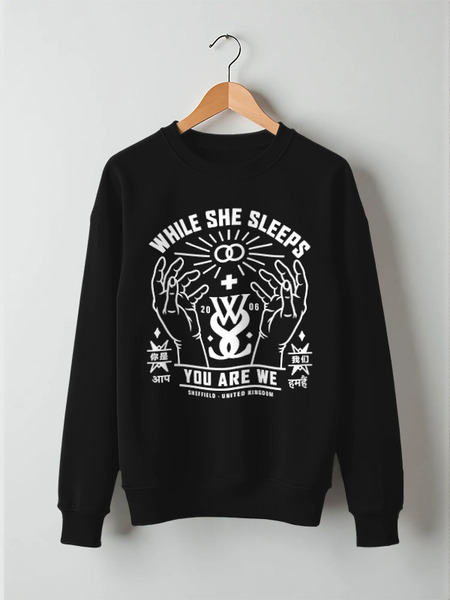 Заказать свитшот в Москве. Свитшот унисекс хлопковый While She Sleeps от geekbox - готовые дизайны и нанесение принтов.