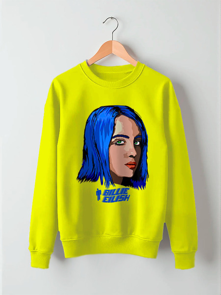 Заказать свитшот в Москве. Свитшот унисекс хлопковый ☺Billie Eilish☺ от balden - готовые дизайны и нанесение принтов.
