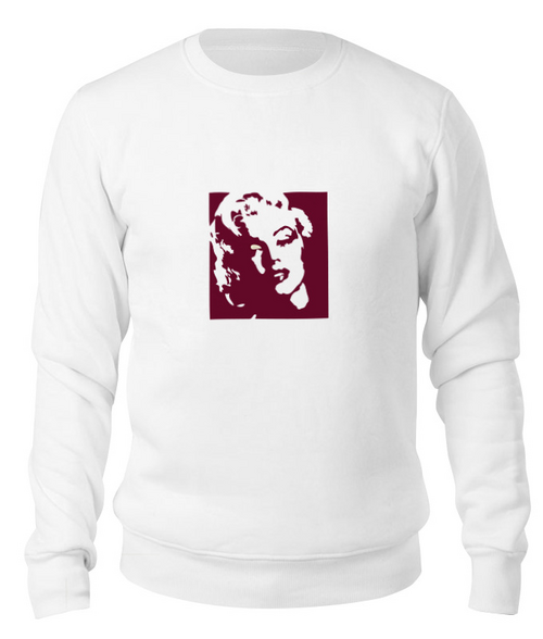 Заказать свитшот в Москве. Свитшот унисекс хлопковый Мэрилин Монро (Marilyn Monroe) от fanart - готовые дизайны и нанесение принтов.