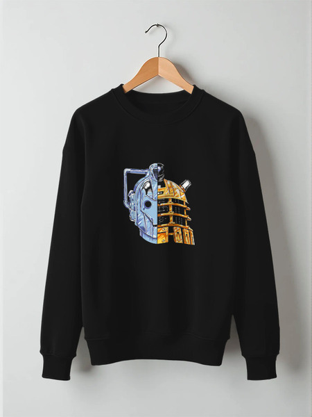 Заказать свитшот в Москве. Свитшот унисекс хлопковый Daleks x Cybermen (Daft Punk) от coolmag - готовые дизайны и нанесение принтов.