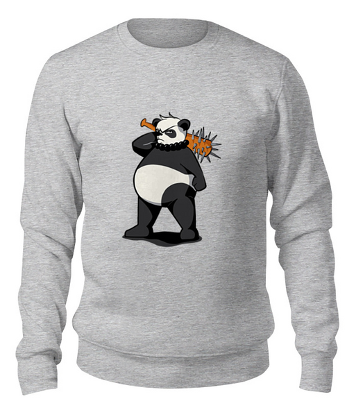 Заказать свитшот в Москве. Свитшот унисекс хлопковый Bad Panda   от T-shirt print  - готовые дизайны и нанесение принтов.