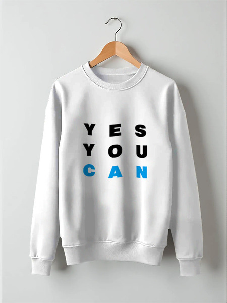 Заказать свитшот в Москве. Свитшот унисекс хлопковый YES YOU CAN от Startech.vc  - готовые дизайны и нанесение принтов.