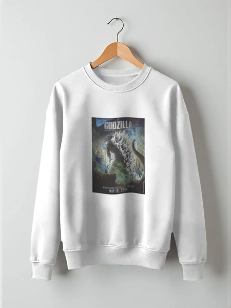 Заказать свитшот в Москве. Свитшот унисекс хлопковый Godzilla / Годзилла от KinoArt - готовые дизайны и нанесение принтов.