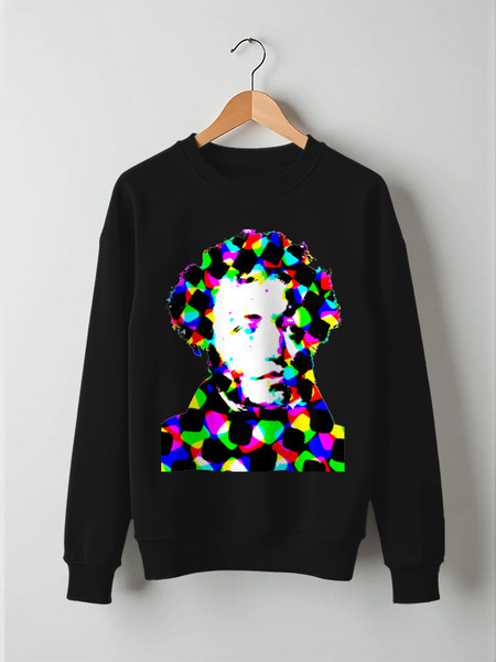 Заказать свитшот в Москве. Свитшот унисекс хлопковый Пушкин от d_ari.design@mail.ru - готовые дизайны и нанесение принтов.