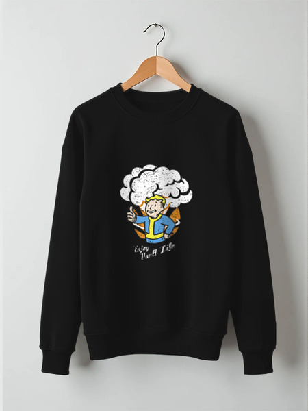 Заказать свитшот в Москве. Свитшот унисекс хлопковый Vault boy от manly94 - готовые дизайны и нанесение принтов.