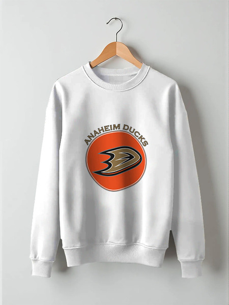 Заказать свитшот в Москве. Свитшот унисекс хлопковый Anaheim Ducks от kspsshop - готовые дизайны и нанесение принтов.