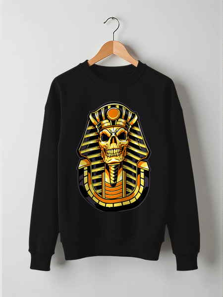 Заказать свитшот в Москве. Свитшот унисекс хлопковый SkullPharoah от balden - готовые дизайны и нанесение принтов.