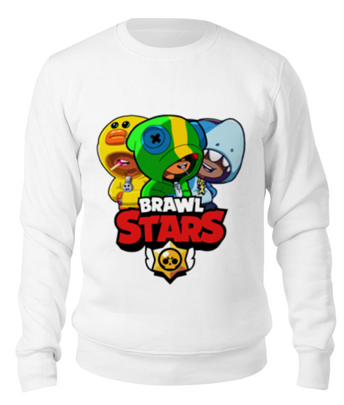 Заказать свитшот в Москве. Свитшот унисекс хлопковый Brawl Stars LEON TRIO от vista12761@rambler.ru - готовые дизайны и нанесение принтов.