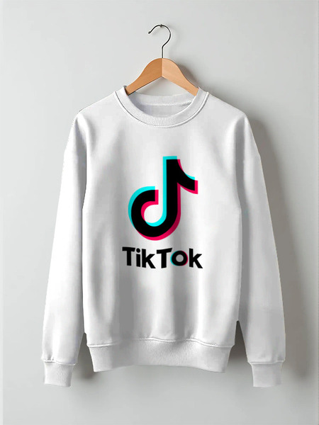Заказать свитшот в Москве. Свитшот унисекс хлопковый TikTok  от DESIGNER   - готовые дизайны и нанесение принтов.