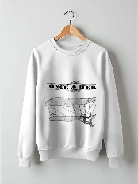 Заказать свитшот в Москве. Свитшот унисекс хлопковый Once A Hero от OEX design - готовые дизайны и нанесение принтов.