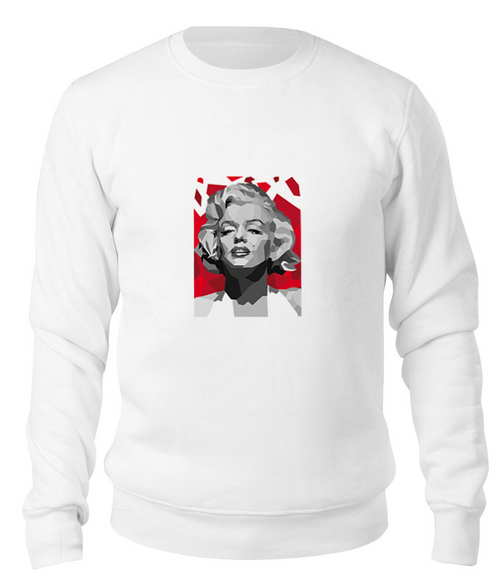 Заказать свитшот в Москве. Свитшот унисекс хлопковый Мэрилин Монро (Marilyn Monroe)  от coolmag - готовые дизайны и нанесение принтов.
