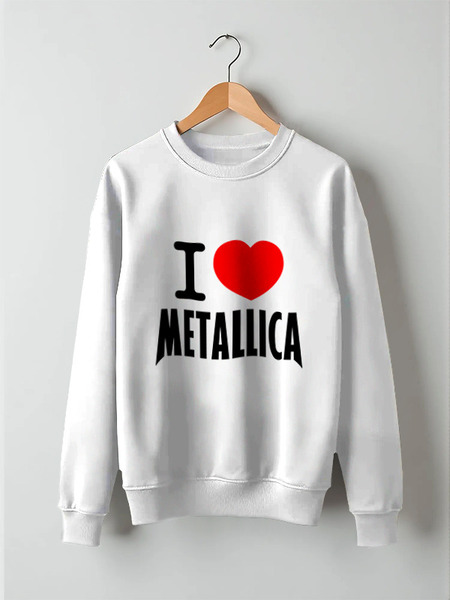 Заказать свитшот в Москве. Свитшот унисекс хлопковый «I love Metallica» от metallica - готовые дизайны и нанесение принтов.