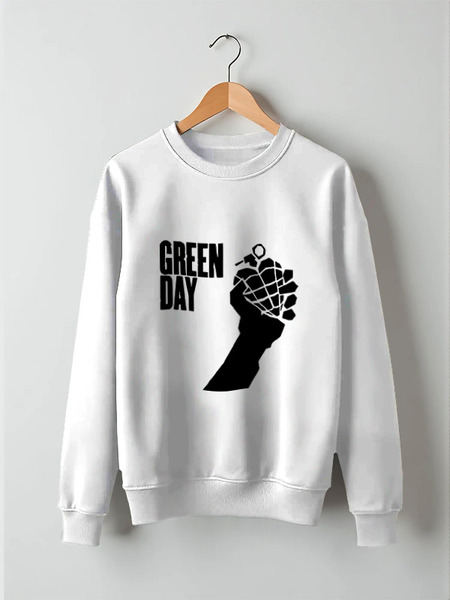Заказать свитшот в Москве. Свитшот унисекс хлопковый Green Day от BURNSHIRTS - готовые дизайны и нанесение принтов.