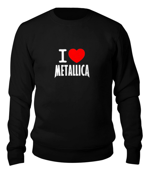 Заказать свитшот в Москве. Свитшот унисекс хлопковый «I love Metallica» от metallica - готовые дизайны и нанесение принтов.