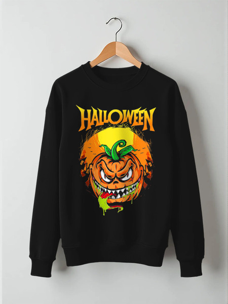 Заказать свитшот в Москве. Свитшот унисекс хлопковый ☠ HalloweeN ☠ от balden - готовые дизайны и нанесение принтов.