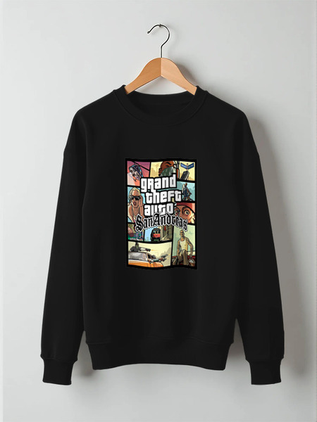 Заказать свитшот в Москве. Свитшот унисекс хлопковый Grand Theft Auto San Andreas от Nalivaev - готовые дизайны и нанесение принтов.