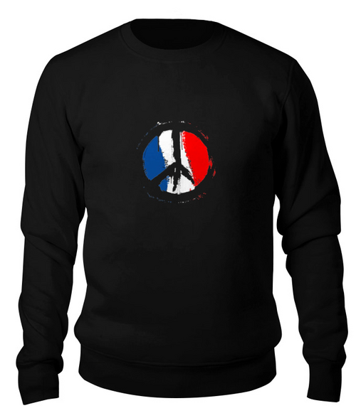 Заказать свитшот в Москве. Свитшот унисекс хлопковый Мир Парижу (Peace for Paris) от gohard - готовые дизайны и нанесение принтов.