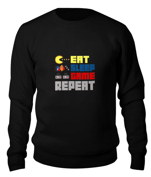 Заказать свитшот в Москве. Свитшот унисекс хлопковый Gamer (8-bit) от trugift - готовые дизайны и нанесение принтов.