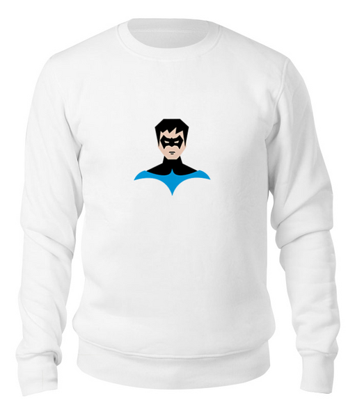 Заказать свитшот в Москве. Свитшот унисекс хлопковый Найтвинг (Nightwing) от fanart - готовые дизайны и нанесение принтов.