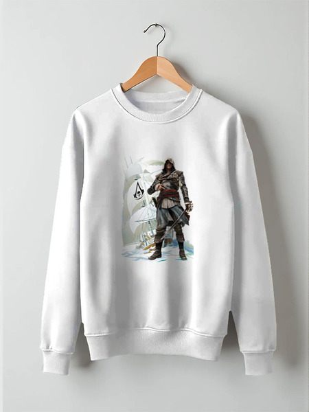 Заказать свитшот в Москве. Свитшот унисекс хлопковый Assassin's creed IV Black flag от dariel - готовые дизайны и нанесение принтов.