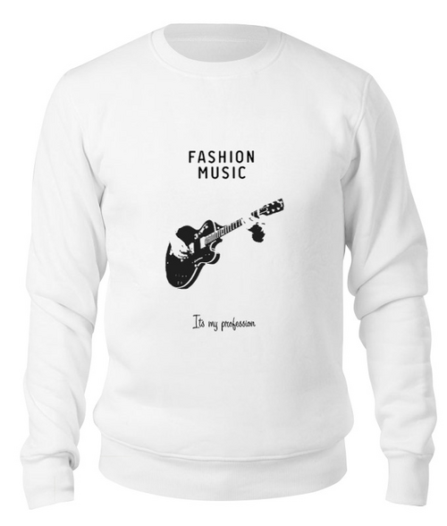 Заказать свитшот в Москве. Свитшот унисекс хлопковый Fashion music от Aleksey Sinyakov - готовые дизайны и нанесение принтов.