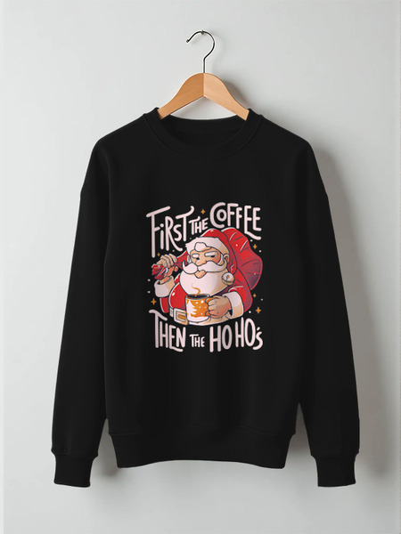 Заказать свитшот в Москве. Свитшот унисекс хлопковый Coffee and Ho Ho's от El Fox - готовые дизайны и нанесение принтов.