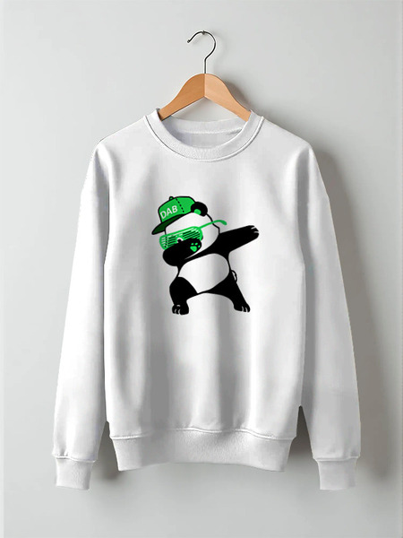 Заказать свитшот в Москве. Свитшот унисекс хлопковый Dab Panda  от DESIGNER   - готовые дизайны и нанесение принтов.