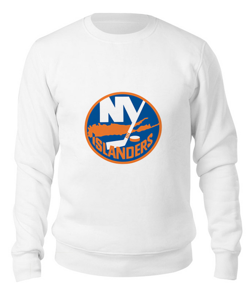 Заказать свитшот в Москве. Свитшот унисекс хлопковый New York Islanders от BURNSHIRTS - готовые дизайны и нанесение принтов.