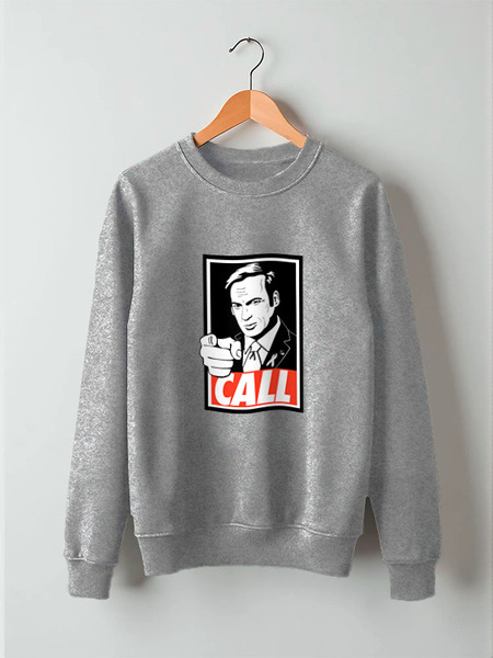 Заказать свитшот в Москве. Свитшот унисекс хлопковый Call Saul от skynatural - готовые дизайны и нанесение принтов.