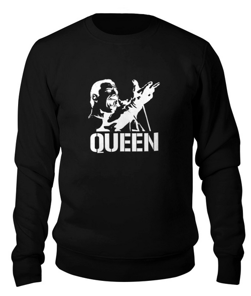 Заказать свитшот в Москве. Свитшот унисекс хлопковый Freddie Mercury - Queen от Leichenwagen - готовые дизайны и нанесение принтов.