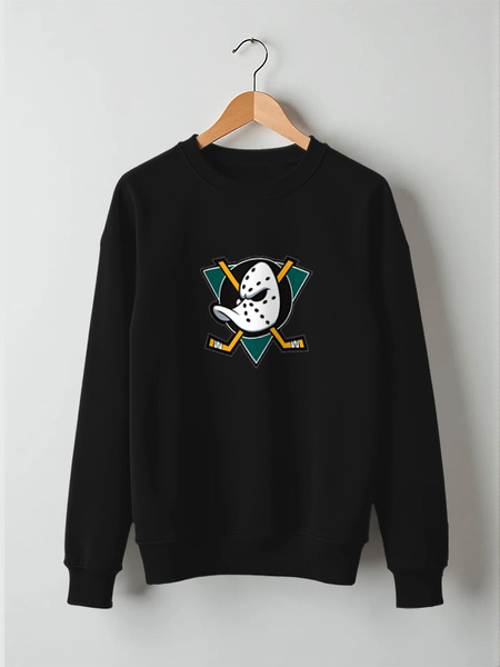 Заказать свитшот в Москве. Свитшот унисекс хлопковый Mighty ducks от Vinli.shop  - готовые дизайны и нанесение принтов.
