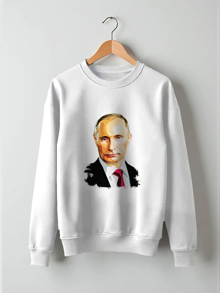 Заказать свитшот в Москве. Свитшот унисекс хлопковый Владимир Путин от printik - готовые дизайны и нанесение принтов.