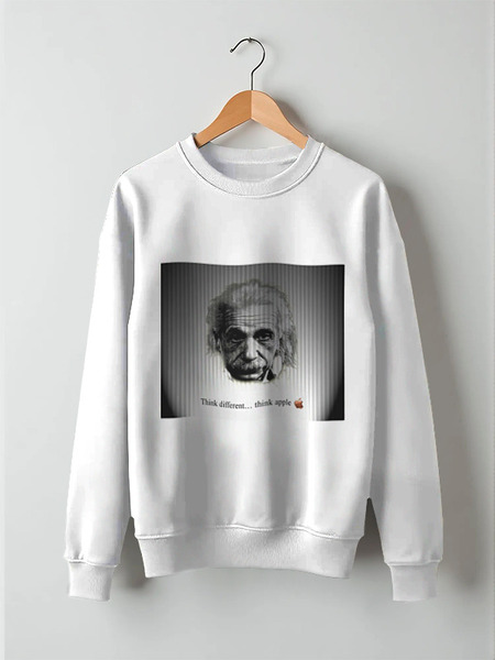 Заказать свитшот в Москве. Свитшот унисекс хлопковый Эйнштейн от aleksunybonii - готовые дизайны и нанесение принтов.