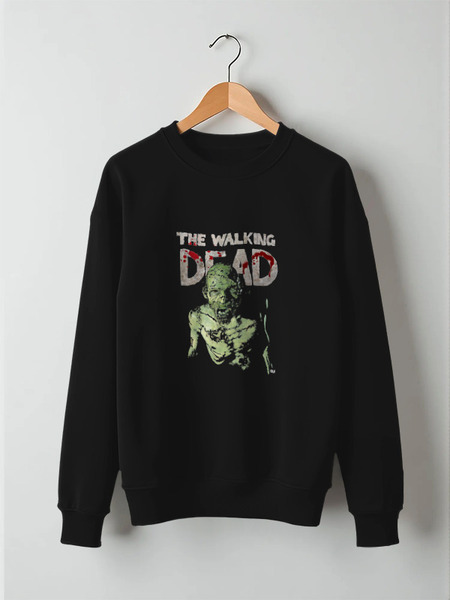 Заказать свитшот в Москве. Свитшот унисекс хлопковый The Walking Dead от OEX design - готовые дизайны и нанесение принтов.