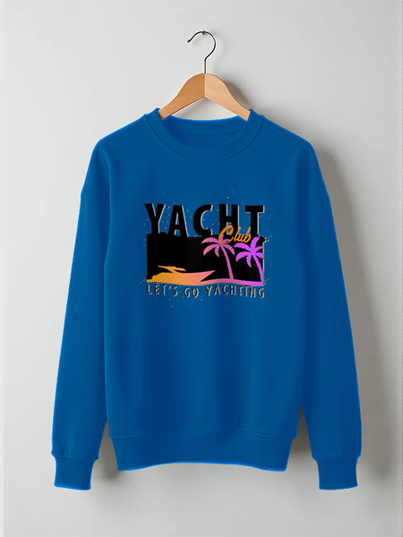 Заказать свитшот в Москве. Свитшот унисекс хлопковый YACHT club от balden - готовые дизайны и нанесение принтов.