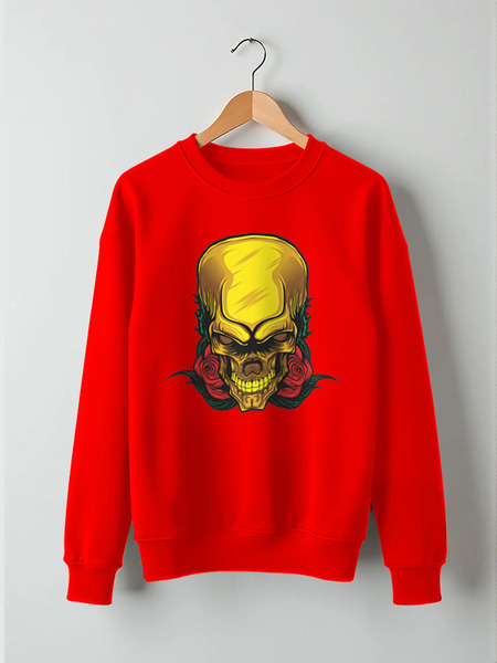 Заказать свитшот в Москве. Свитшот унисекс хлопковый Gold Skull от Jimmy Flash - готовые дизайны и нанесение принтов.