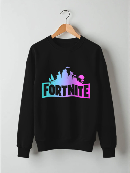 Заказать свитшот в Москве. Свитшот унисекс хлопковый FORTNITE от geekbox - готовые дизайны и нанесение принтов.