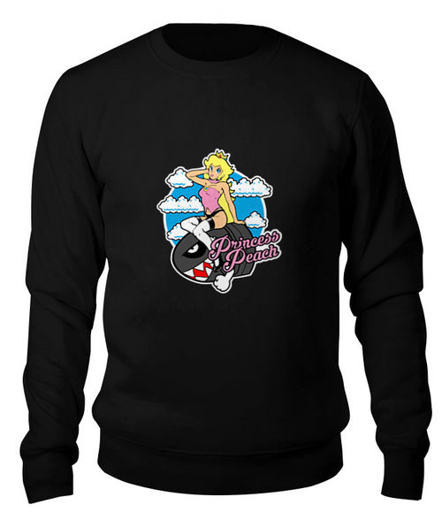 Заказать свитшот в Москве. Свитшот унисекс хлопковый Princess Peach (Mario) от coolmag - готовые дизайны и нанесение принтов.