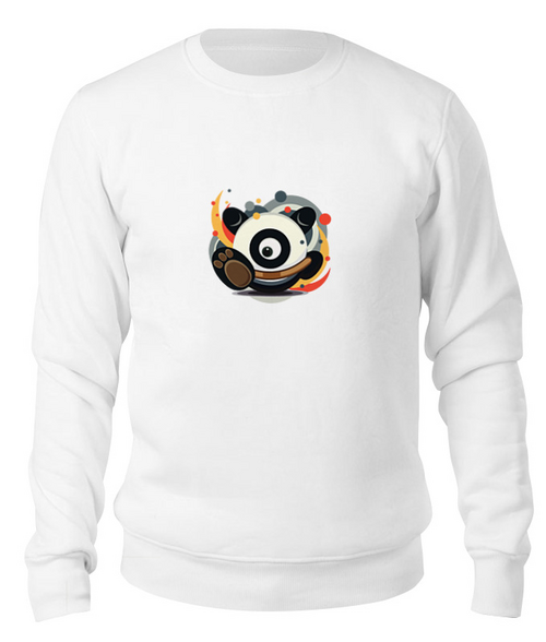 Заказать свитшот в Москве. Свитшот унисекс хлопковый Панда (Panda) от trugift - готовые дизайны и нанесение принтов.