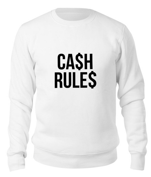 Заказать свитшот в Москве. Свитшот унисекс хлопковый Наличные (Cash) от fanart - готовые дизайны и нанесение принтов.