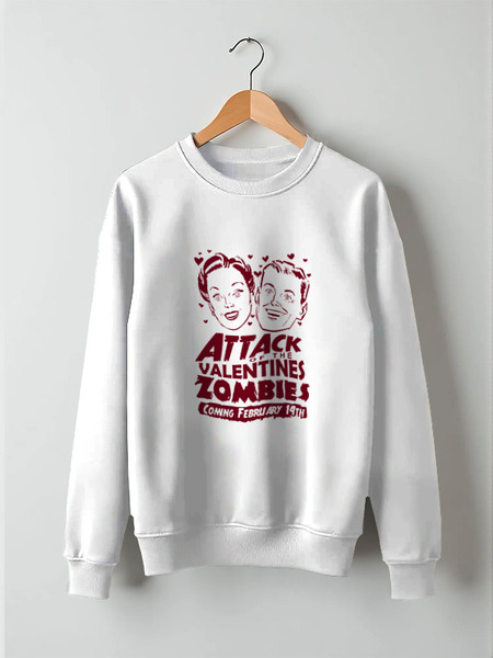 Заказать свитшот в Москве. Свитшот унисекс хлопковый Attack of The Valentine's Zombies от geekbox - готовые дизайны и нанесение принтов.