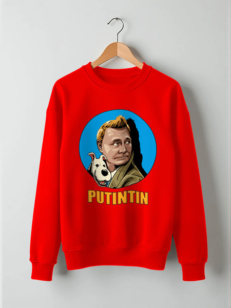 Заказать свитшот в Москве. Свитшот унисекс хлопковый ★PUTINTIN★ от balden - готовые дизайны и нанесение принтов.
