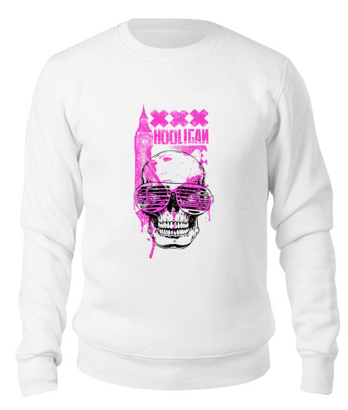 Заказать свитшот в Москве. Свитшот унисекс хлопковый Хулиганка  от printshop - готовые дизайны и нанесение принтов.