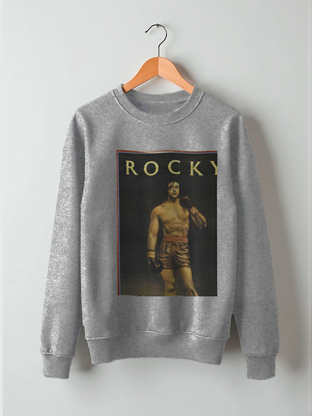 Заказать свитшот в Москве. Свитшот унисекс хлопковый Rocky / Рокки от KinoArt - готовые дизайны и нанесение принтов.
