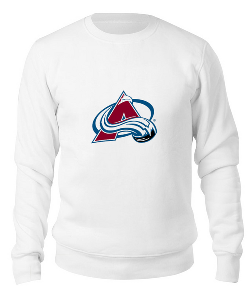 Заказать свитшот в Москве. Свитшот унисекс хлопковый Colorado Avalanche от Vinli.shop  - готовые дизайны и нанесение принтов.