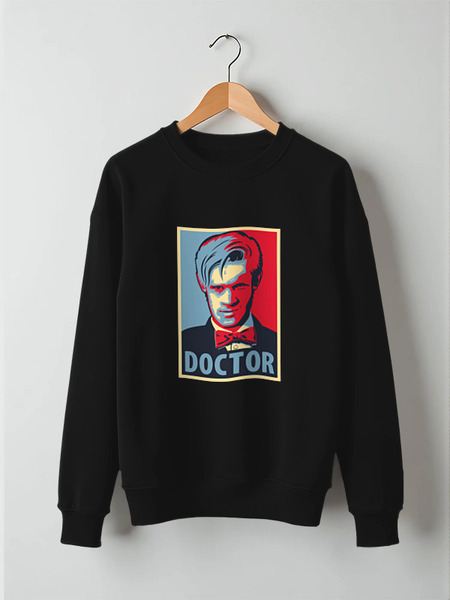 Заказать свитшот в Москве. Свитшот унисекс хлопковый Доктор Кто (Doctor Who) от coolmag - готовые дизайны и нанесение принтов.