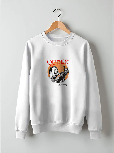 Заказать свитшот в Москве. Свитшот унисекс хлопковый Freddie Mercury - Queen от Leichenwagen - готовые дизайны и нанесение принтов.