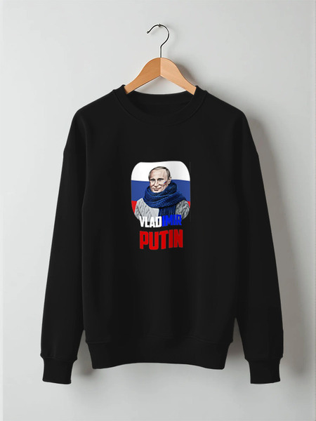 Заказать свитшот в Москве. Свитшот унисекс хлопковый Putin от Leichenwagen - готовые дизайны и нанесение принтов.