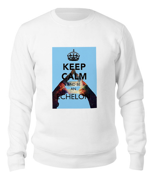 Заказать свитшот в Москве. Свитшот унисекс хлопковый Keep calm and be an Echelon от prettydisaster - готовые дизайны и нанесение принтов.
