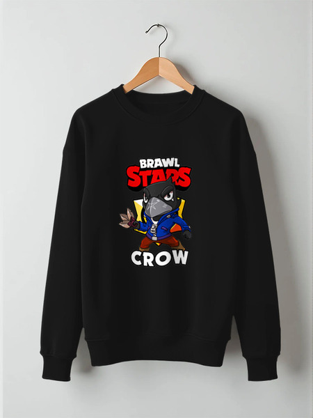 Заказать свитшот в Москве. Свитшот унисекс хлопковый BRAWL STARS CROW от geekbox - готовые дизайны и нанесение принтов.